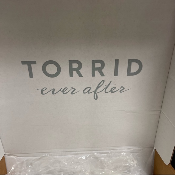 Torrid Ivory Lace Capelet Wedding Dress Size 10 - Picture 8 of 10